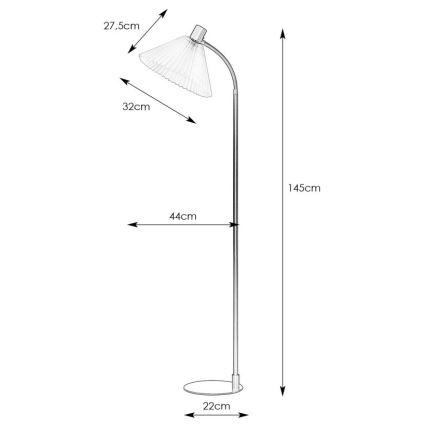 Markslöjd 108568 - Stojacia lampa MIRA 1xE27/40W/230V čierna