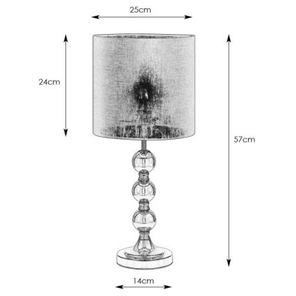 Markslöjd 108574 - Stolná lampa OCTO 1xE27/40W/230V čierna/zlatá