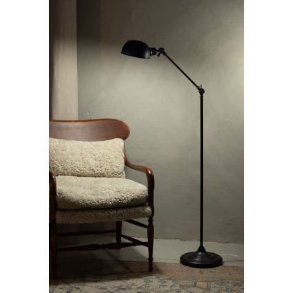 Markslöjd 108586 - Stojacia lampa PORTLAND 1xE27/40W/230V čierna