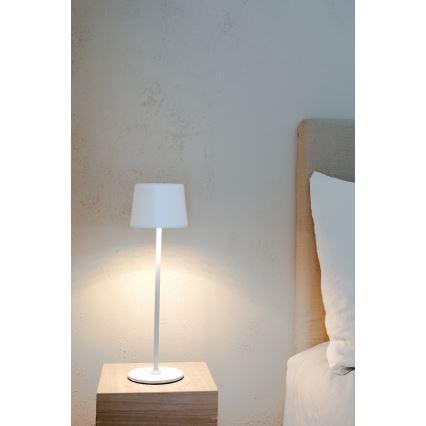 Markslöjd 108654 - LED Stmievateľná nabíjacia lampa FIORE LED/2W/5V IP44 38 cm biela