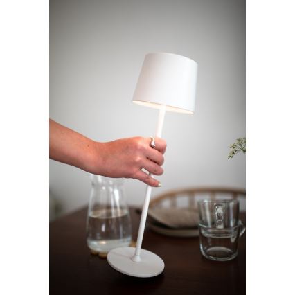 Markslöjd 108654 - LED Stmievateľná nabíjacia lampa FIORE LED/2W/5V IP44 38 cm biela