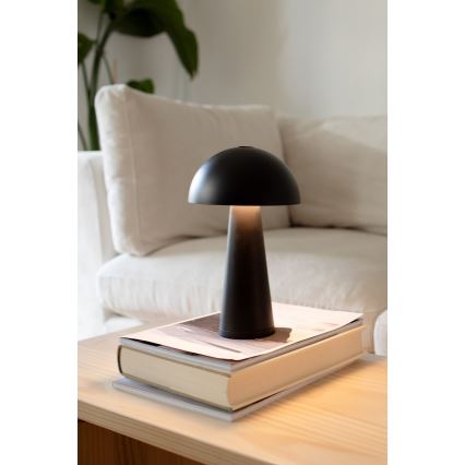 Markslöjd 108655 - LED Stmievateľná nabíjacia lampa FUNGI LED/1,5W/5V IP44 čierna