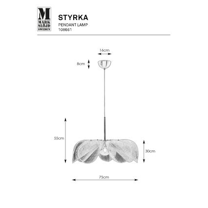 Markslöjd 108661 - Luster na lanku STYRKA 1xE27/40W/230V pr. 75 cm béžová