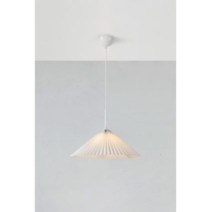 Markslöjd 108711 - Luster na lanku PLISADO 1xE27/40W/230V pr. 50 cm biela
