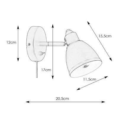 Markslöjd 108714 - Nástenná lampa STORY 1xE14/40W/230V mosadz