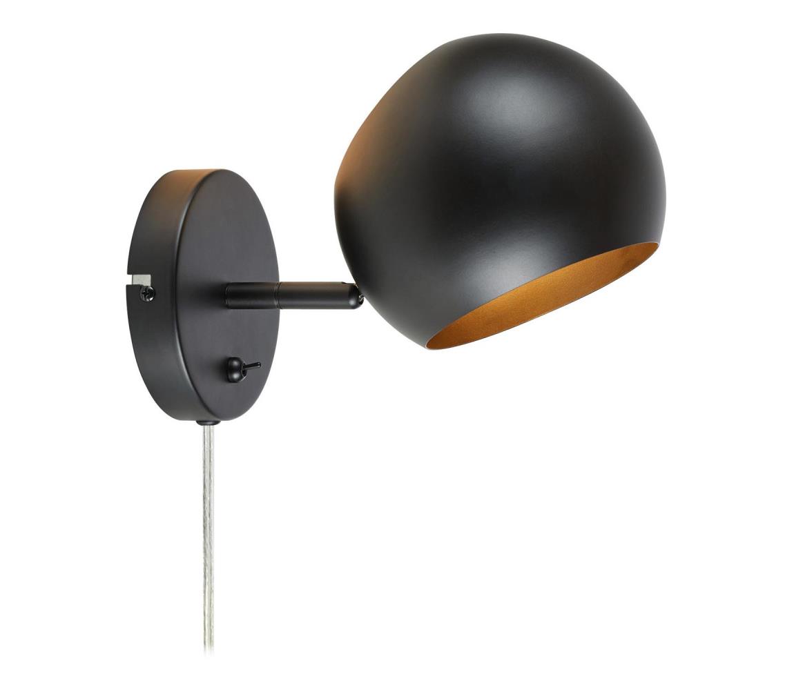Markslöjd 108753 - Nástenná lampa EDGAR 1xE14/40W/230V čierna 108753