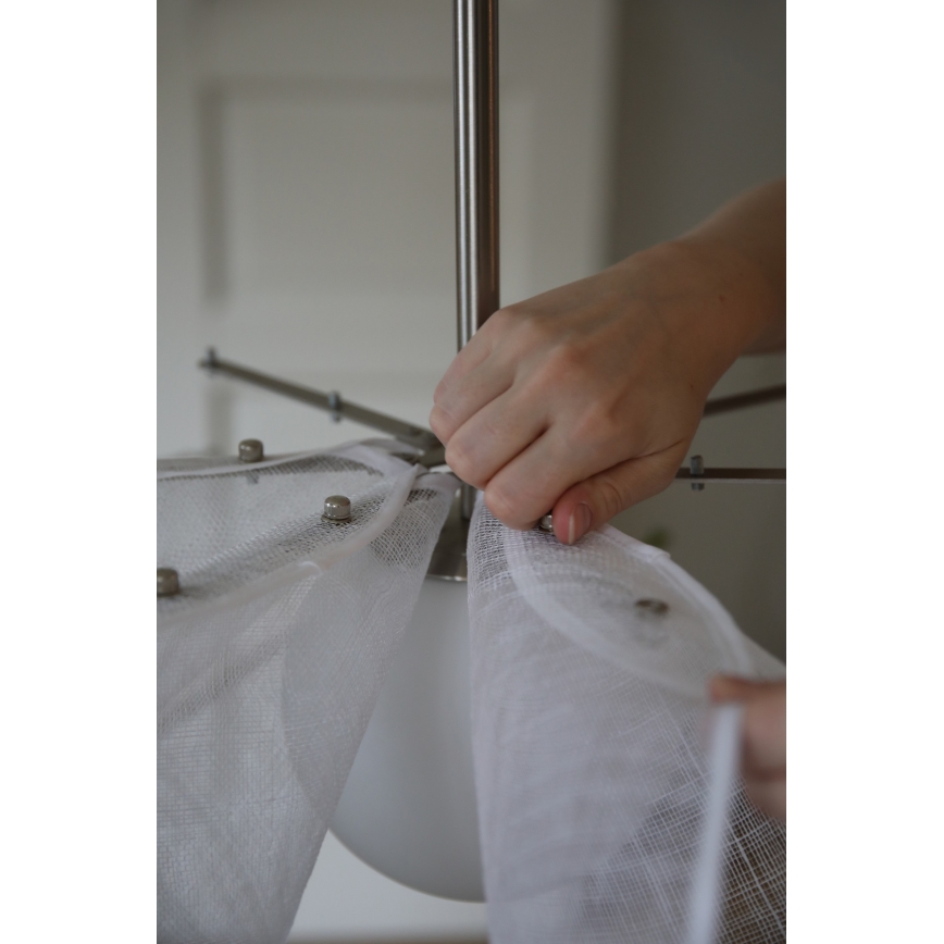 Markslöjd 108818 - Luster na lanku STYRKA 1xE27/40W/230V pr. 75 cm biela