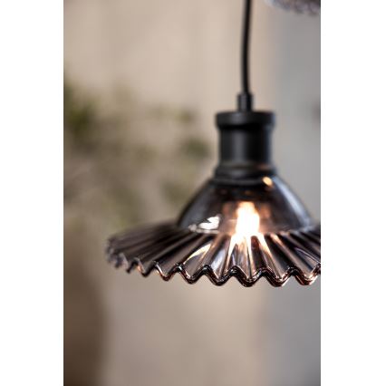 Markslöjd 108853 - Luster na lanku NOVIA 3xE27/40W/230V čierna/dymová