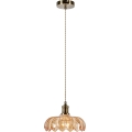 Markslöjd 108858 - Luster na lanku KURAGE 1xE27/40W/230V mosadz/dymová béžová