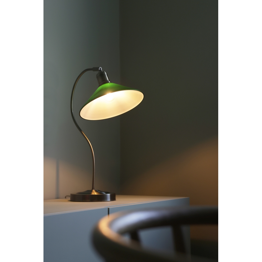 Markslöjd 108864 - Stolná lampa VELA 1xE27/40W/230V mosadz/zelená
