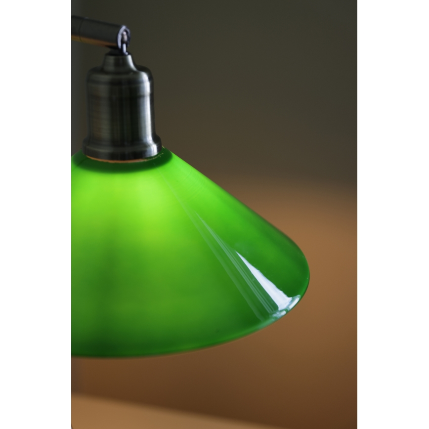 Markslöjd 108864 - Stolná lampa VELA 1xE27/40W/230V mosadz/zelená