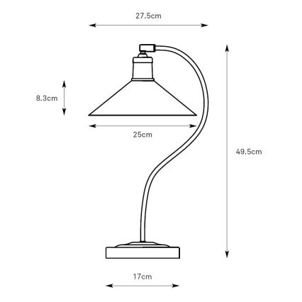 Markslöjd 108864 - Stolná lampa VELA 1xE27/40W/230V mosadz/zelená