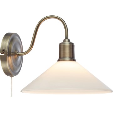 Markslöjd 108865 - Nástenná lampa VELA 1xE27/40W/230V mosadz/biela