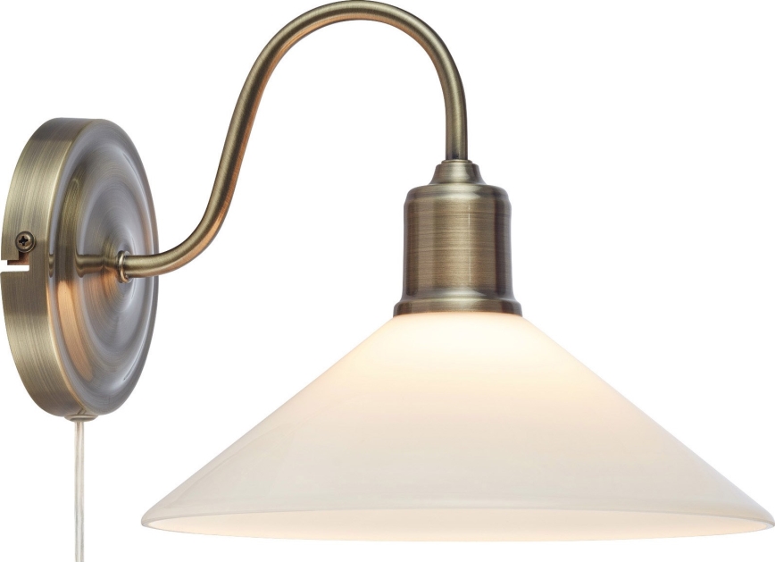 Markslöjd 108865 - Nástenná lampa VELA 1xE27/40W/230V mosadz/biela