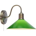 Markslöjd 108866 - Nástenná lampa VELA 1xE27/40W/230V mosadz/zelená
