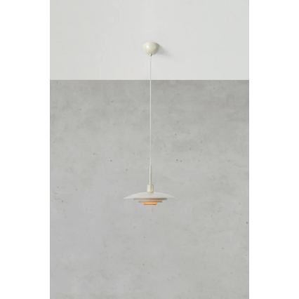 Markslöjd 108875 - Závesné svietidlo na lanku PINY 1xE27/60W/230V pr. 35 cm béžové
