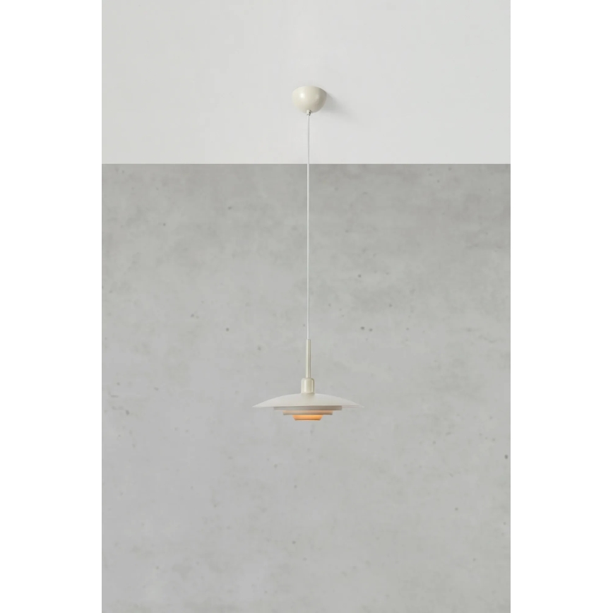 Markslöjd 108875 - Závesné svietidlo na lanku PINY 1xE27/60W/230V pr. 35 cm béžové