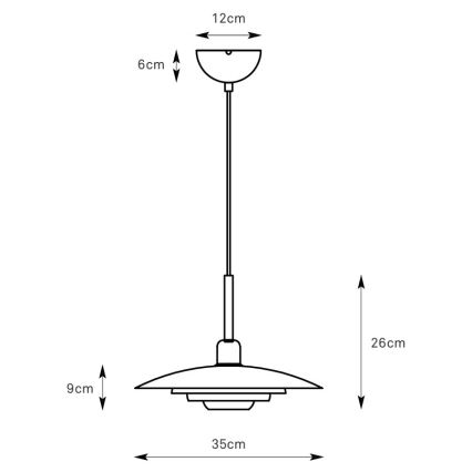 Markslöjd 108875 - Závesné svietidlo na lanku PINY 1xE27/60W/230V pr. 35 cm béžové