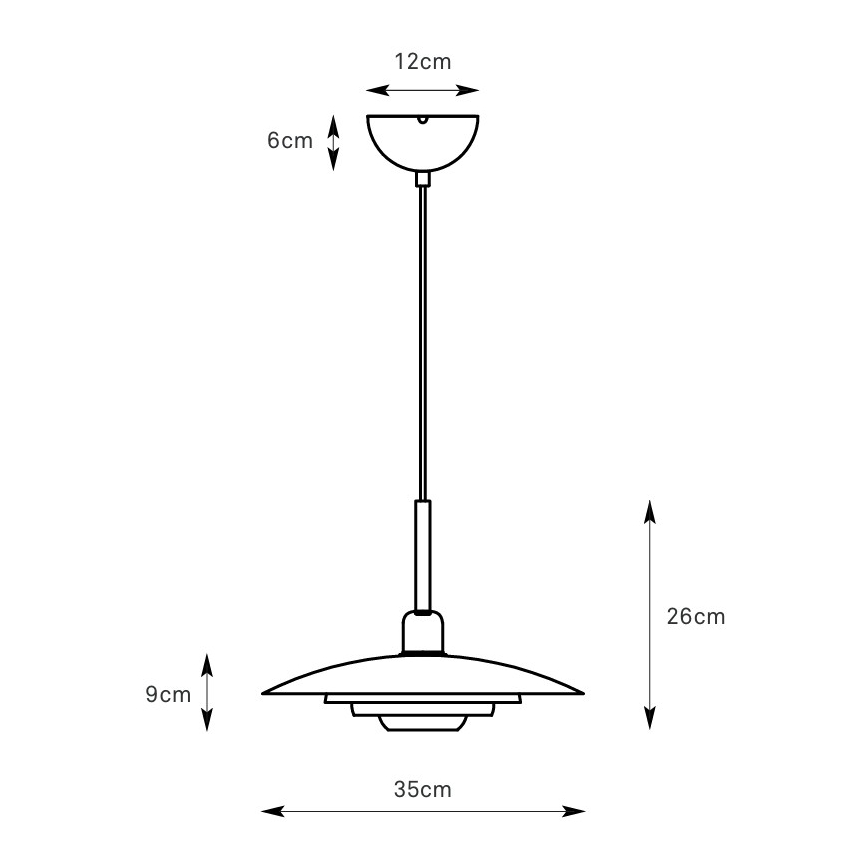 Markslöjd 108875 - Závesné svietidlo na lanku PINY 1xE27/60W/230V pr. 35 cm béžové