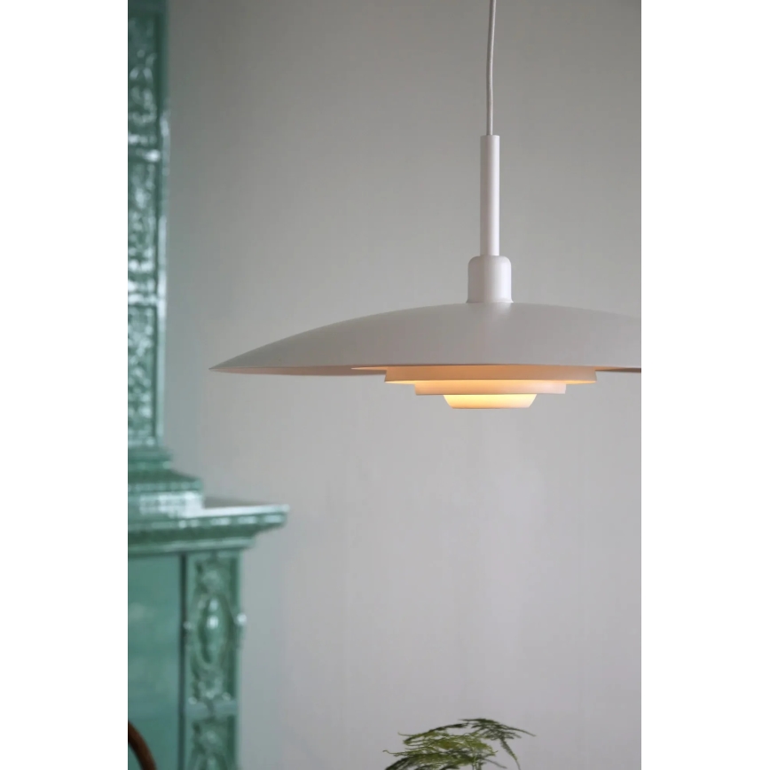 Markslöjd 108876 - Závesný luster PINY na lanku 1xE27/60W/230V pr. 57 cm biely