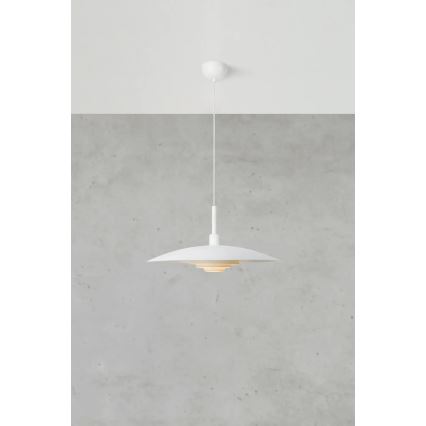 Markslöjd 108876 - Závesný luster PINY na lanku 1xE27/60W/230V pr. 57 cm biely