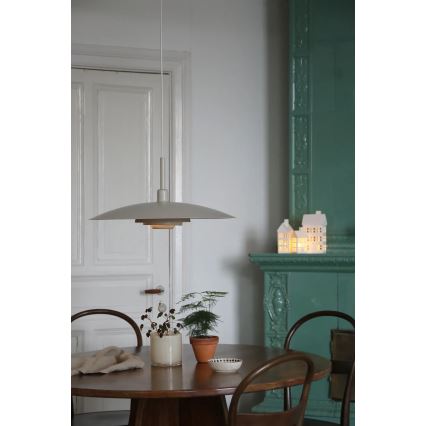 Markslöjd 108877 - Závesné svietidlo na lanku PINY 1xE27/60W/230V priemer 57 cm, béžové