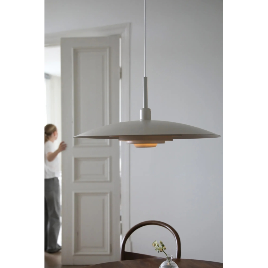 Markslöjd 108877 - Závesné svietidlo na lanku PINY 1xE27/60W/230V priemer 57 cm, béžové