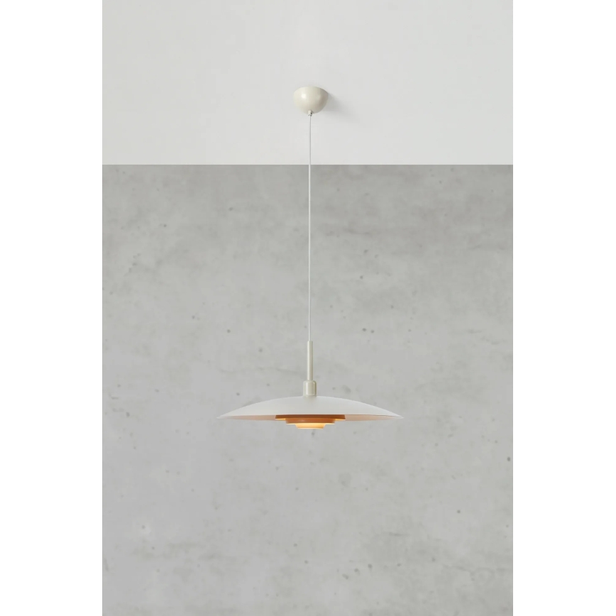 Markslöjd 108877 - Závesné svietidlo na lanku PINY 1xE27/60W/230V priemer 57 cm, béžové