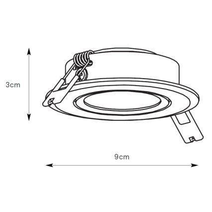 Markslöjd 108885 - stmievateľné LED kúpeľňové podhľadové svietidlo PLUTO LED/4,9W/230V CRI 90 IP44 biela