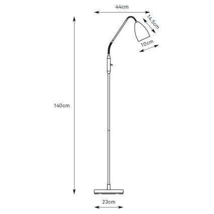 Markslöjd 108886 - stmievateľná stojacia lampa PATRO LED/4,9W/230V CRI 90 čierna