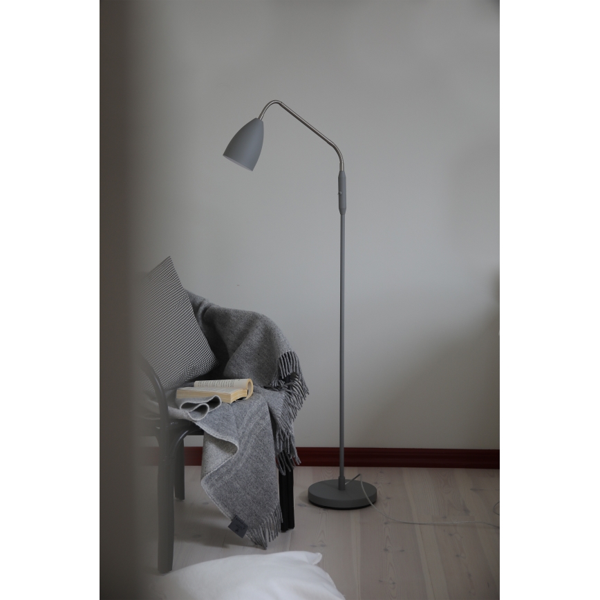 Markslöjd 108888 - LED stmievateľná stojacia lampa PATRO LED/4,9W/230V CRI 90 sivá