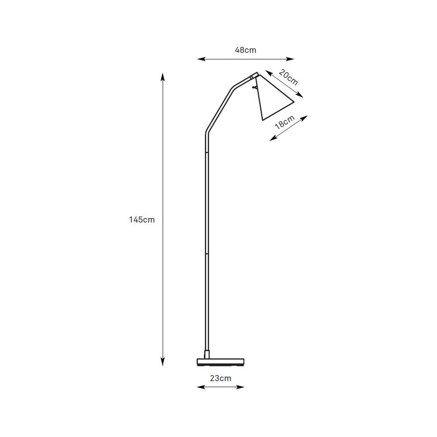 Markslöjd 108889 - stmievateľná stojacia LED lampa FUNIL LED/4,9W/230V CRI 90 čierna