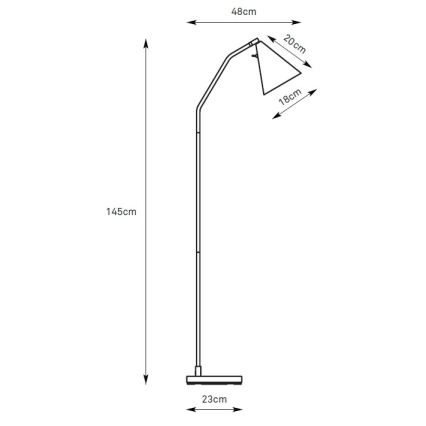Markslöjd 108891 - LED stmievateľná stojacia lampa FUNIL LED/4,9W/230V CRI 90 sivá