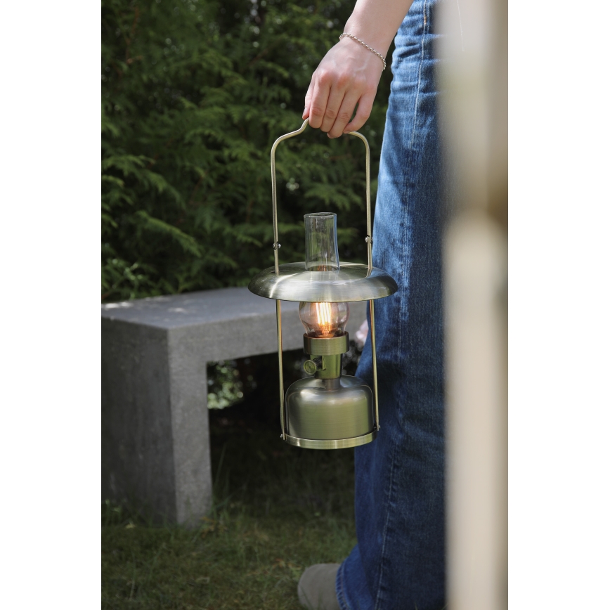 Markslöjd 108894 - LED stmievateľná vonkajšia nabíjateľná stolná lampa FANOS LED/2,5W/3,7V 4000 mAh IP44 mosadz