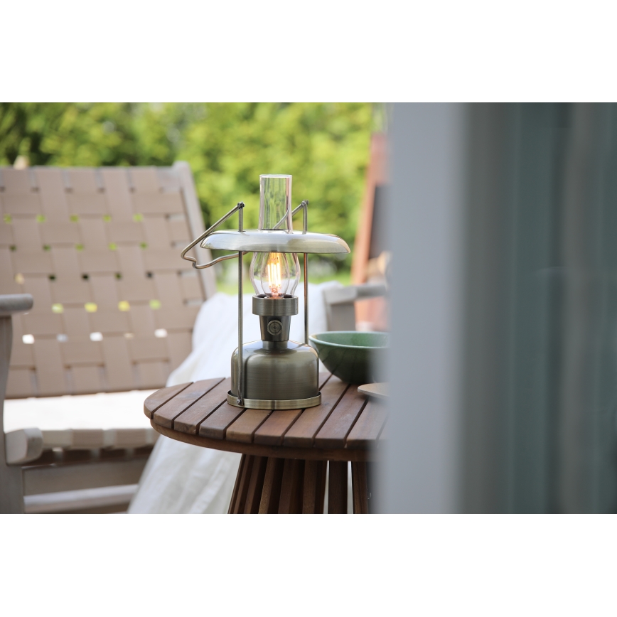 Markslöjd 108894 - LED stmievateľná vonkajšia nabíjateľná stolná lampa FANOS LED/2,5W/3,7V 4000 mAh IP44 mosadz