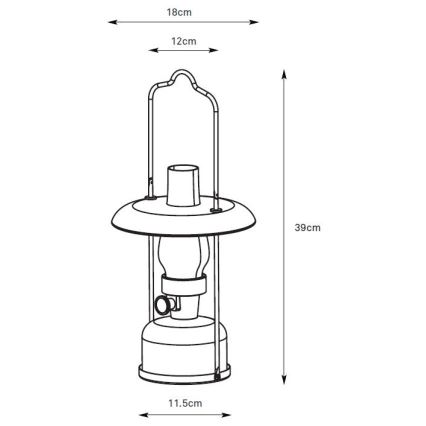 Markslöjd 108894 - LED stmievateľná vonkajšia nabíjateľná stolná lampa FANOS LED/2,5W/3,7V 4000 mAh IP44 mosadz