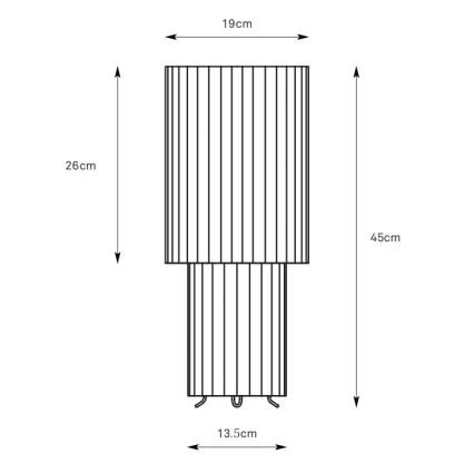 Markslöjd 108898 - Stolová lampa CATIS 1xE27/60W/230V 45 cm sivá