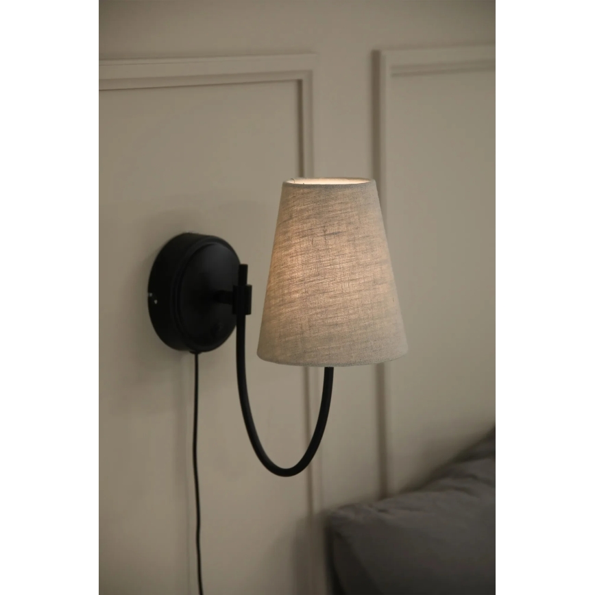 Markslöjd 108907 - Nástenné svietidlo AMAR 1xE14/40W/230V ľan/čierna