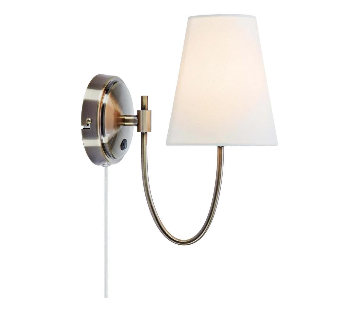 Markslöjd 108908 - Nástenné svietidlo AMAR 1xE14/40W/230V biela/mosadz 108908