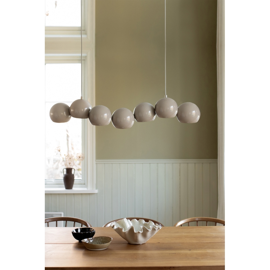 Markslöjd 108914 - Závesný luster na lanku CUPOLO 7xE14/40W/230V sivá