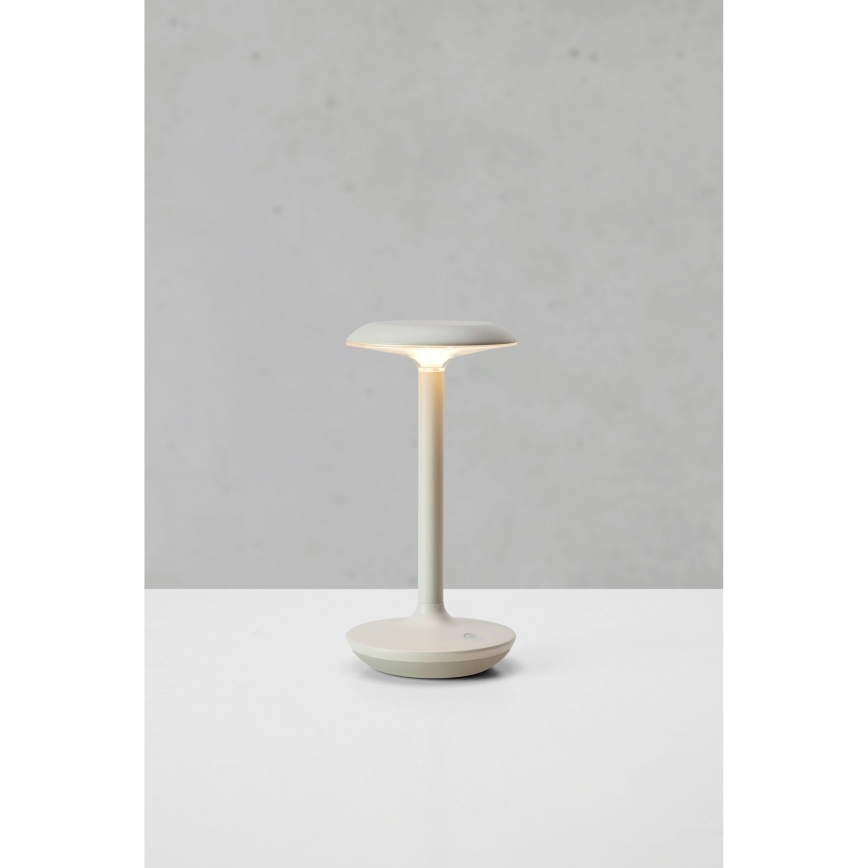 Markslöjd 108917 - LED Stmievateľná vonkajšia nabíjacia stolná lampa PETIT LED/2W/1800 mAh 2200/2700/3000K IP44 šedá