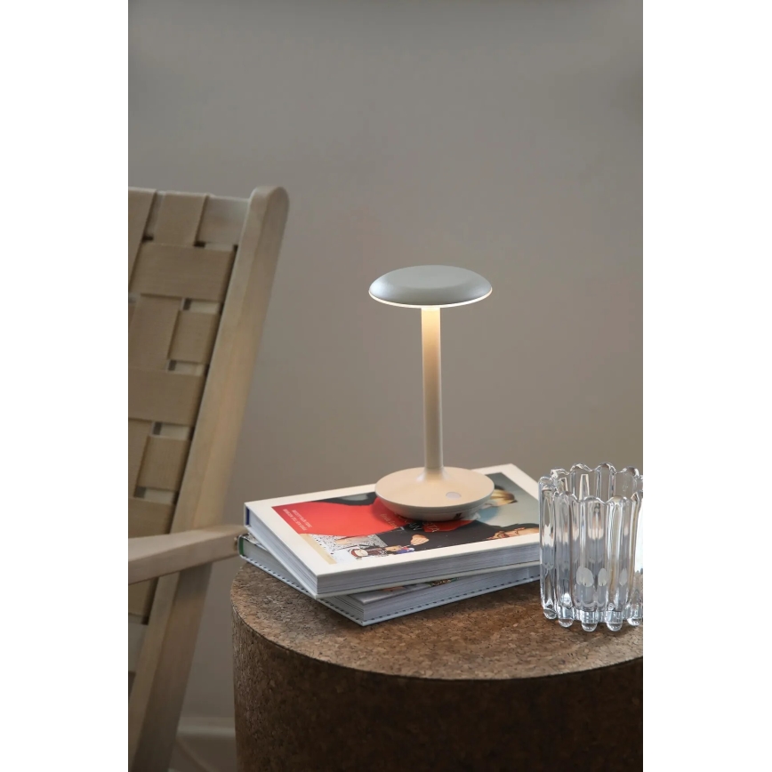 Markslöjd 108917 - LED Stmievateľná vonkajšia nabíjacia stolná lampa PETIT LED/2W/1800 mAh 2200/2700/3000K IP44 šedá