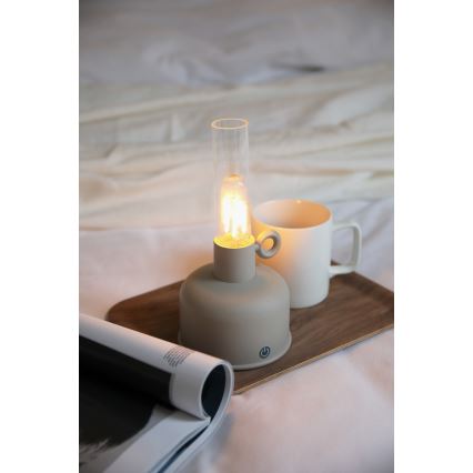 Markslöjd 108921 - LED Stmievateľná vonkajšia nabíjacia stolná lampa ASTRID LED/2W/1200 mAh IP44 šedá