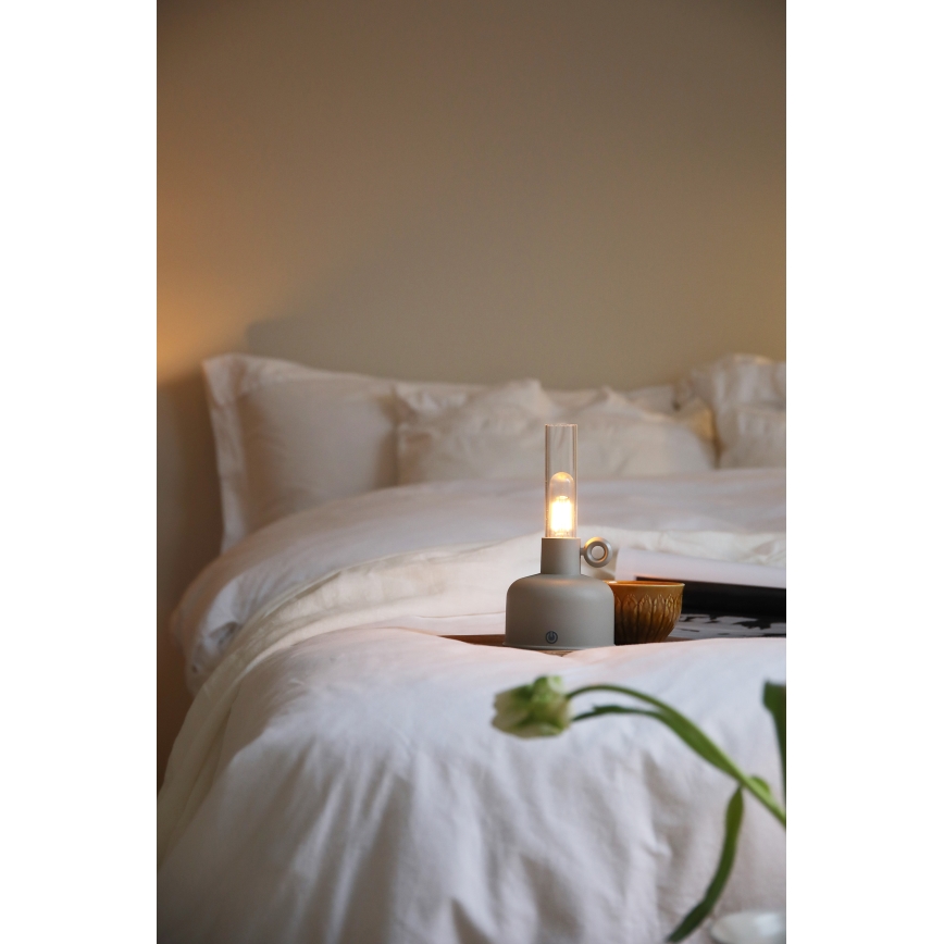 Markslöjd 108921 - LED Stmievateľná vonkajšia nabíjacia stolná lampa ASTRID LED/2W/1200 mAh IP44 šedá