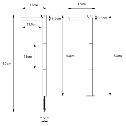 Markslöjd 108953 - LED stmievateľná solárna lampa FRAME LED/2W/3,7V 4000 mAh IP44 čierna