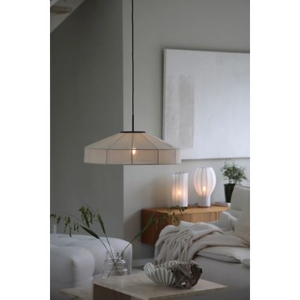 Markslöjd 108955 - Závesné svietidlo na lanku ALIA 1xE27/60W/230V priemer 57 cm krémová/čierna