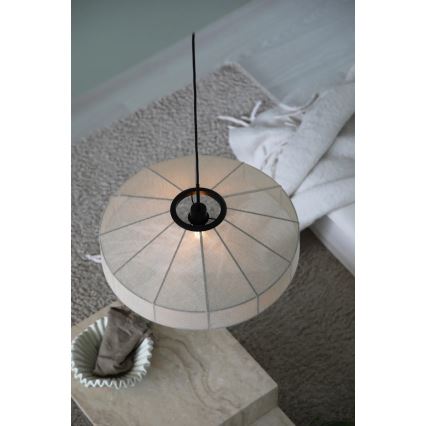 Markslöjd 108955 - Závesné svietidlo na lanku ALIA 1xE27/60W/230V priemer 57 cm krémová/čierna
