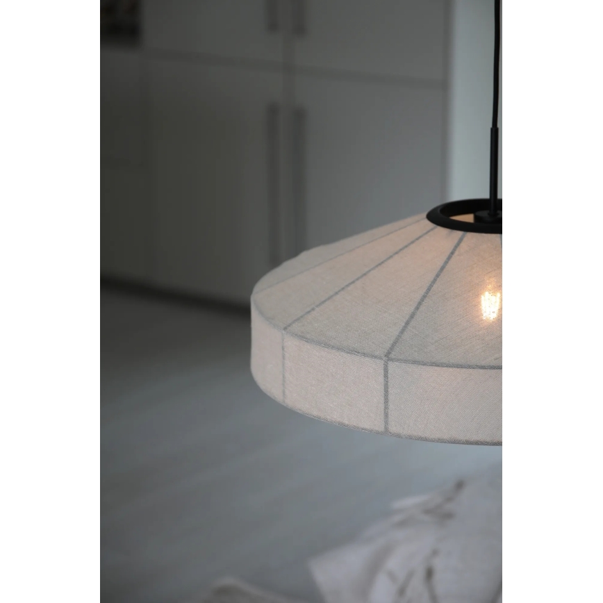 Markslöjd 108955 - Závesné svietidlo na lanku ALIA 1xE27/60W/230V priemer 57 cm krémová/čierna