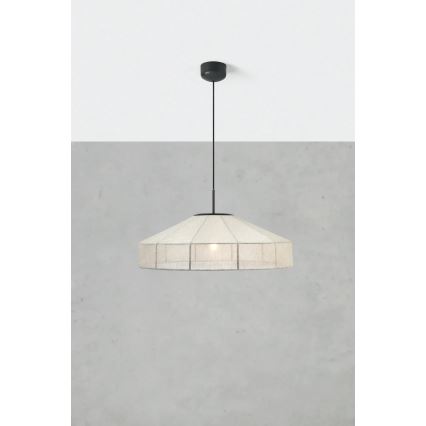 Markslöjd 108955 - Závesné svietidlo na lanku ALIA 1xE27/60W/230V priemer 57 cm krémová/čierna