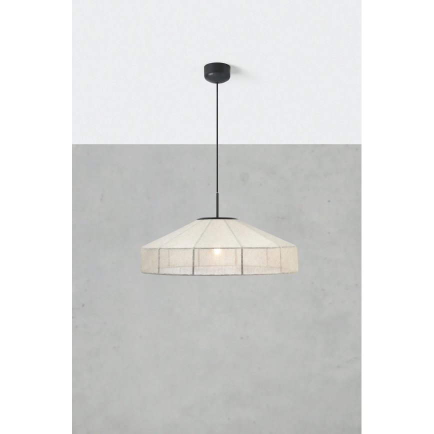 Markslöjd 108955 - Závesné svietidlo na lanku ALIA 1xE27/60W/230V priemer 57 cm krémová/čierna